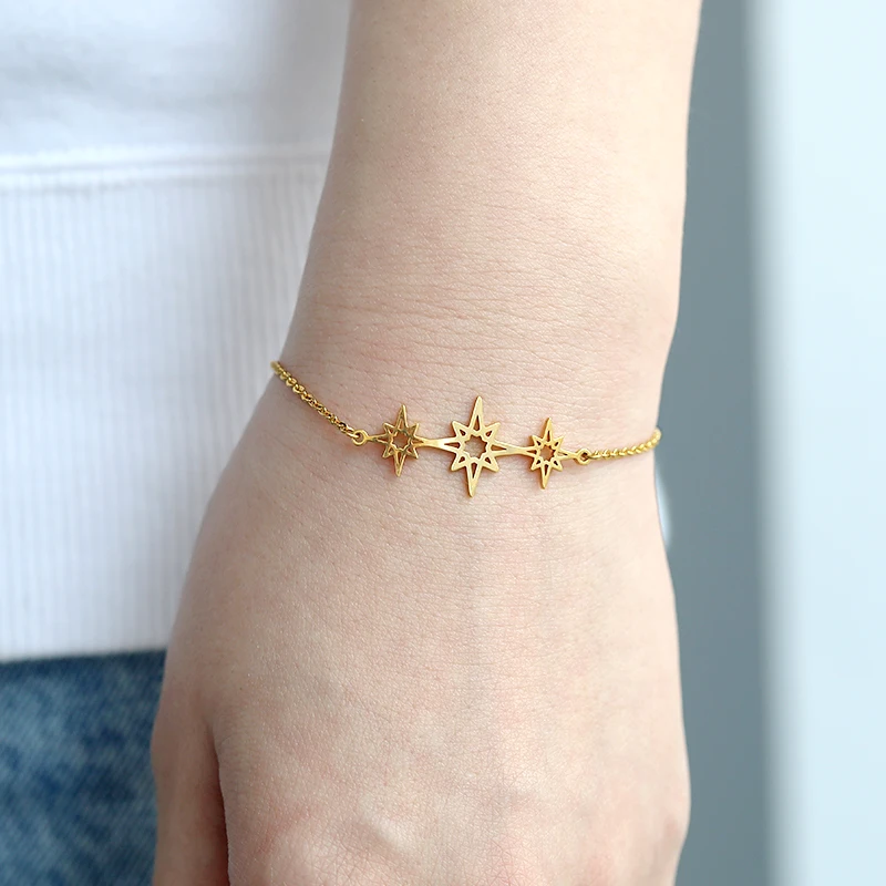 Женские браслеты шармы с сияющими звездами вечерние ювелирные изделия из