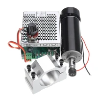 er11 chuck cnc 500w spindle motor with 52mm clamps and power supply speed governor