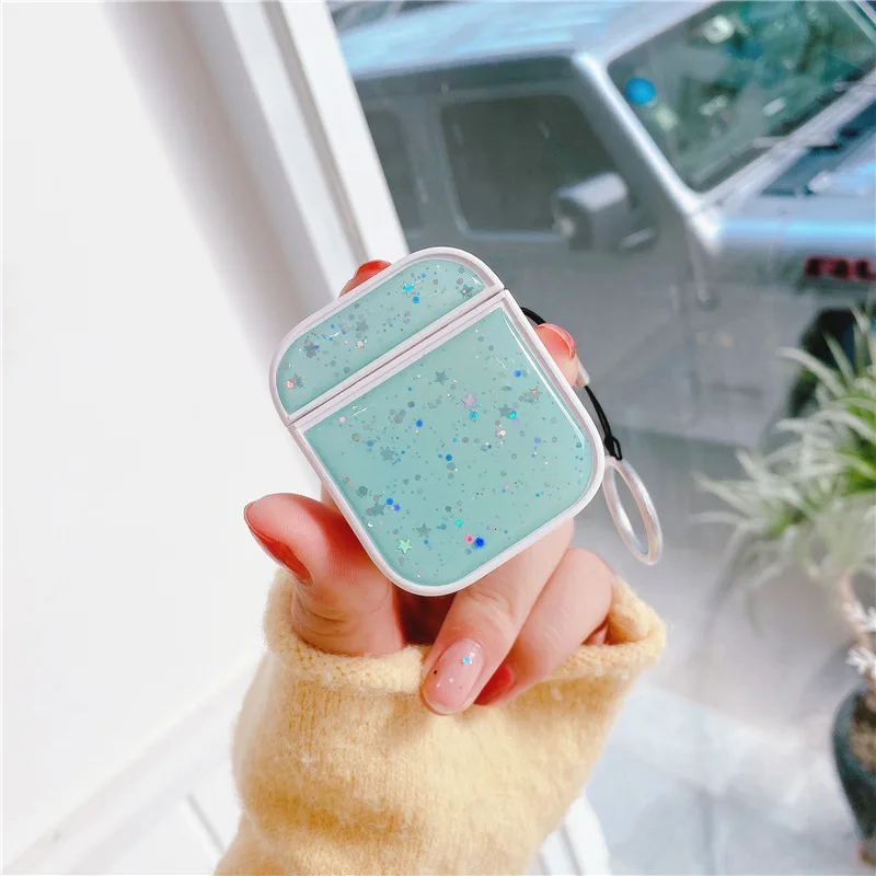 

For Airpods Case,Cute Macaron Glitter Case For Airpods 1/2 Case,Soft Silicone Earphone Headphone Cover For Airpods Pro Case