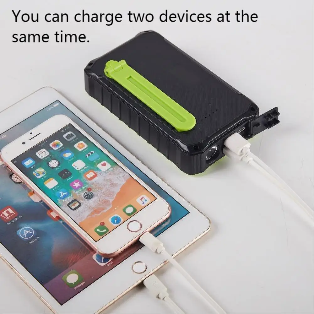 solar power bank 12000 mah outdoor emergency portable power bank led lighting mobile phone battery external auxiliary charger free global shipping