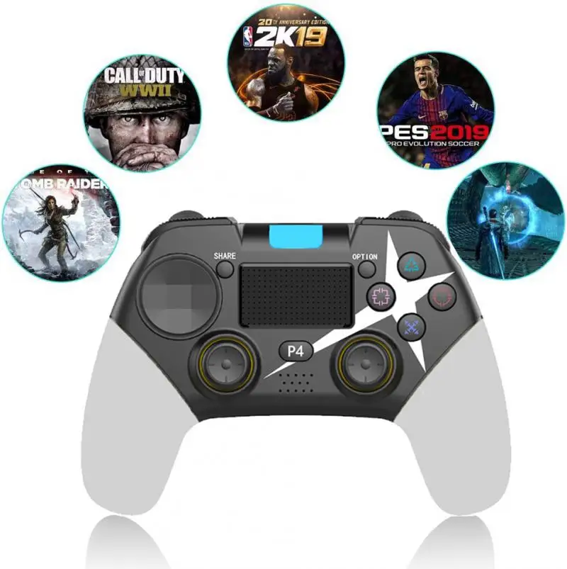 

Wireless Bluetooth 4.0 Gamepad Vibration Touch Screen Controller For PS4/PS4 Pro Wireless Console For Tablet PC Smart TV Box