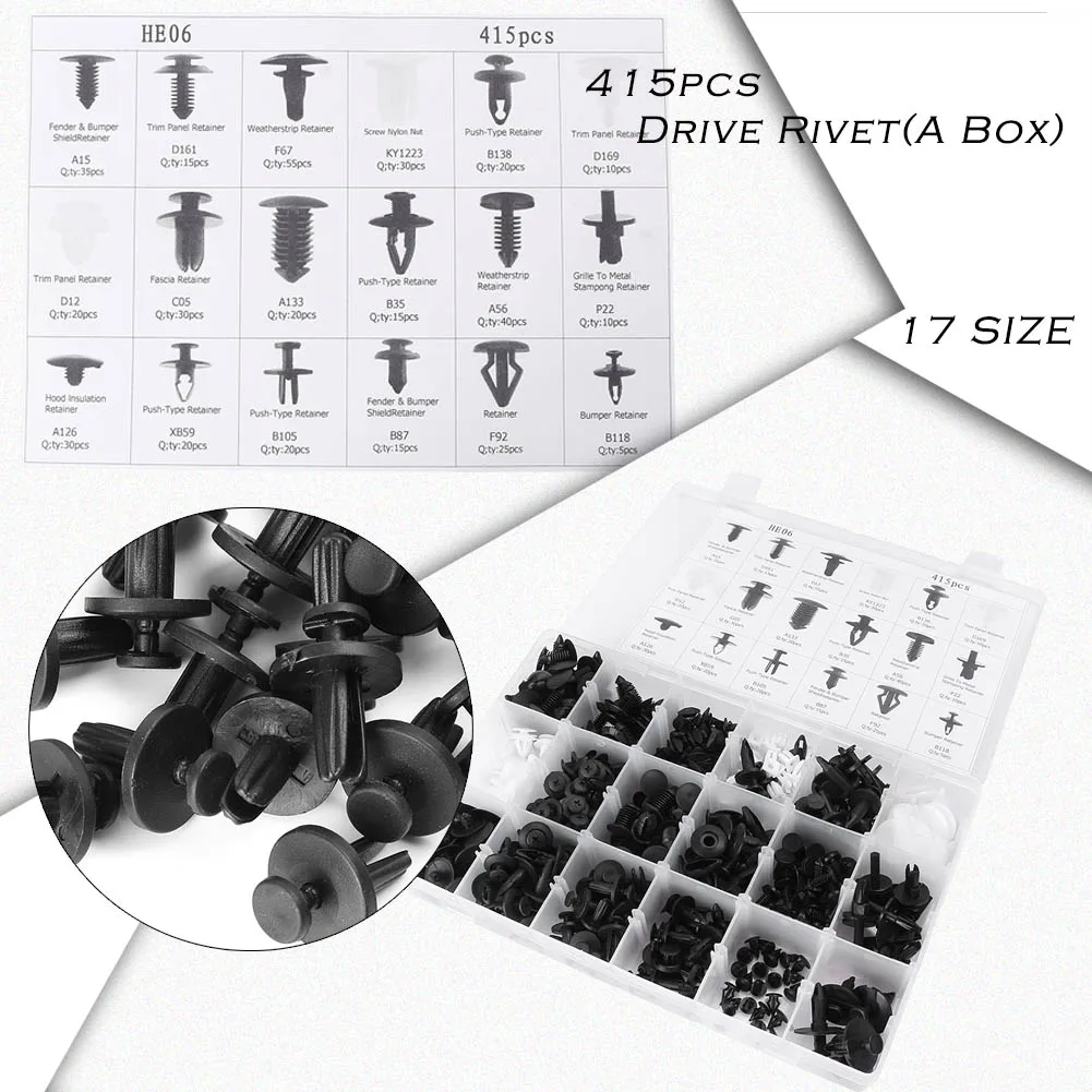 

Для Ford 415 шт. заклепки дверной панели брызговика кузова автомобиля с заклепками интерьерный Зажим Комплект для формовки панели