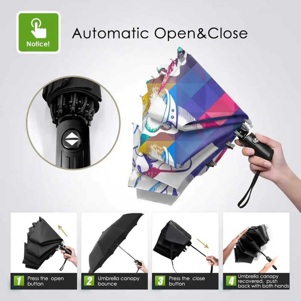 Prezzo Bulldog Francese Zodiaco Illustrazione Antivento Automatico Pieghevole Invertito Ombrello Portatile Paraguas Per Uomo Donna