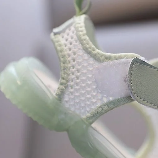 

Baby Shoes Summer Breathable Baby Soft Sole Single Net Shoes Boys' Light on Baotou Sandals Girls' Luminous Walking Shoes