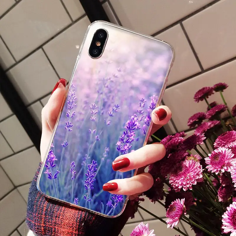 Yinuoda простой Лавандовый фиолетовый чехол для телефона iPhone X XS MAX 6 6s 7 7plus 8 8Plus 5 5S SE XR