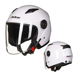White Мотоциклетный шлем с открытым лицом Capacete мотоциклетный шлем cicleta Cascos Para мото гоночный мотоциклетный винтажный шлем C28 - Цвет: White