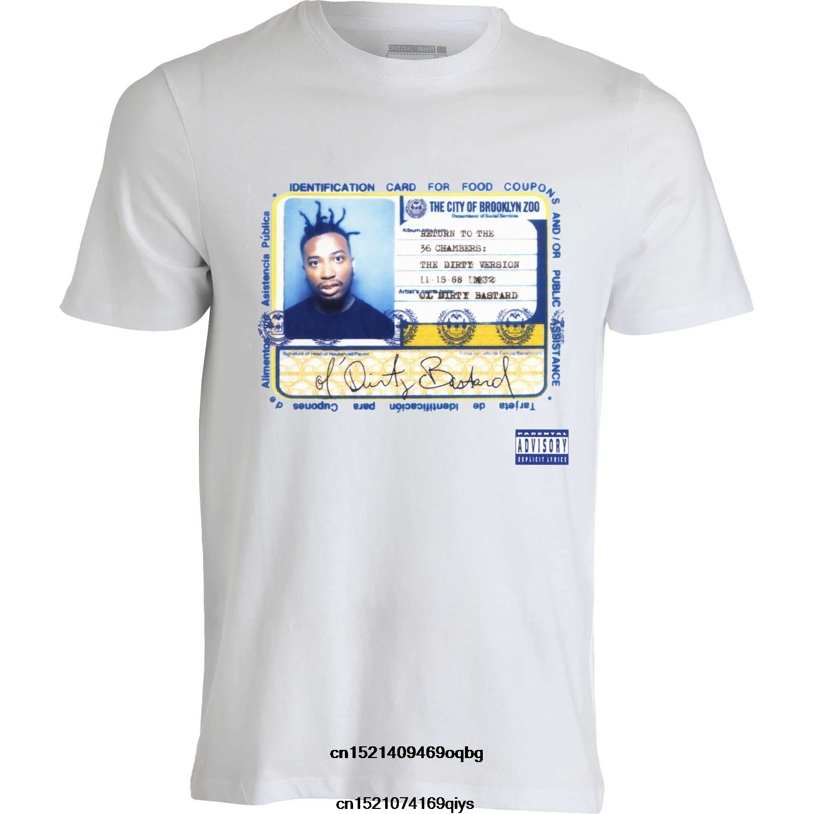 

New Odb Album Cover Ol Dirty Bastard Coupon For Food Stamps 3D Printed 100% Cotton Tee Shirts Short Sleeve Tees