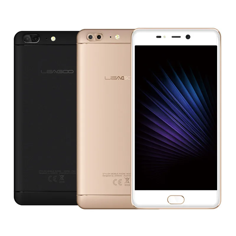 

LEAGOO T5 Smartphone 5.5" MTK6750T Octa Core 4GB RAM 64GB ROM Android 7.0 13MP Dual Rear Cams Fingerprint 4G Mobile Phone