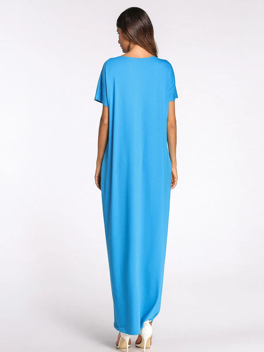 

Middle Eastern Moroccan Kaftan Gown Fashion Simple Mosaic Dress Muslim Autumn Loose Robes Arabian Long Skirt