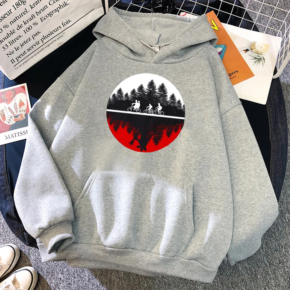 

STRANGER THINGS Funny Forest Movie Print Hoodie Male hip hop Oversize Hoody Fashion Casual Sweatshirt Autumn Soft Tops Unisex