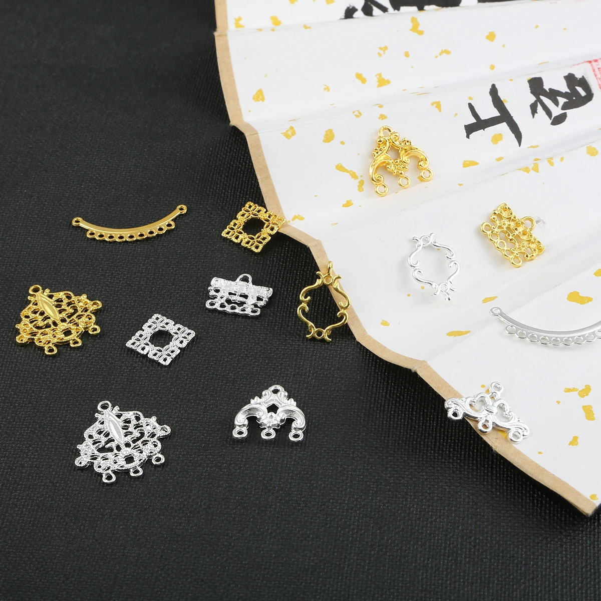 10 шт./лот подвески из металлического сплава золотого и серебряного цвета для