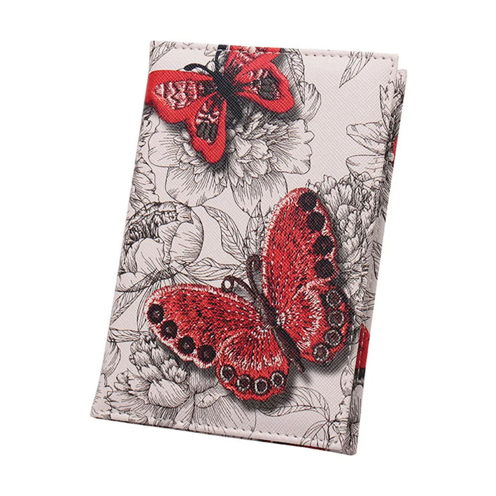 

Fashion Pattern Butterfly Passport holder Travel Organizer Passport Wallet Credit Card Holder Purse Bags Pouch