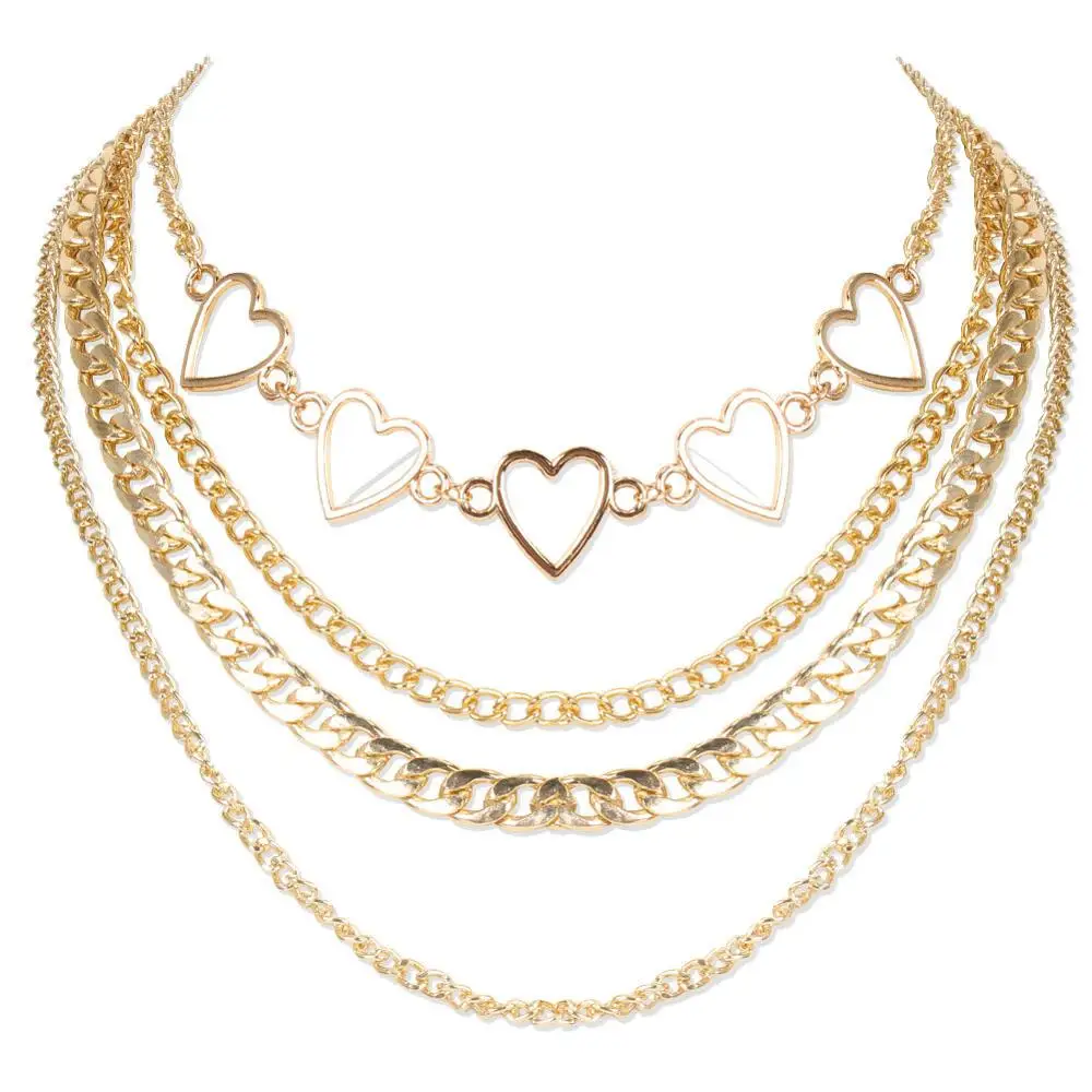 

PHYANIC Layered Punk Chain Necklace Pendant Necklace Women Choker Metal Chains Goth Jewelry Grunge Aesthetic Accessories