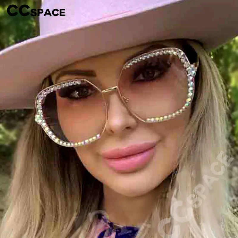 47148 бриллиантовые Роскошные многоугольные солнцезащитные очки для мужчин и