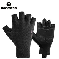 rockbros cycling gloves autumn spring mtb bike gloves sbr pad half finger bicycle goves men women breathable shockproof gloves
