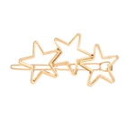 Заколки для волос женские, металлические, с тремя звездами