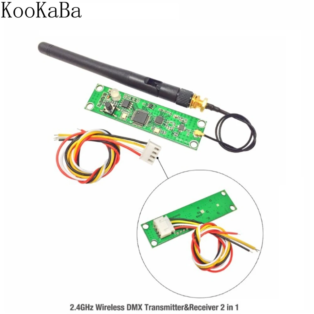 Сцсветильник 2 4 ГГц беспроводной DMX512 передатчик и приемник в 1 PCB модули плата с