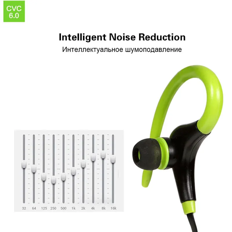 NATTHSWE бас беспроводные наушники Bluetooth ушные крючки спортивные для бега Xiaomi iPhone