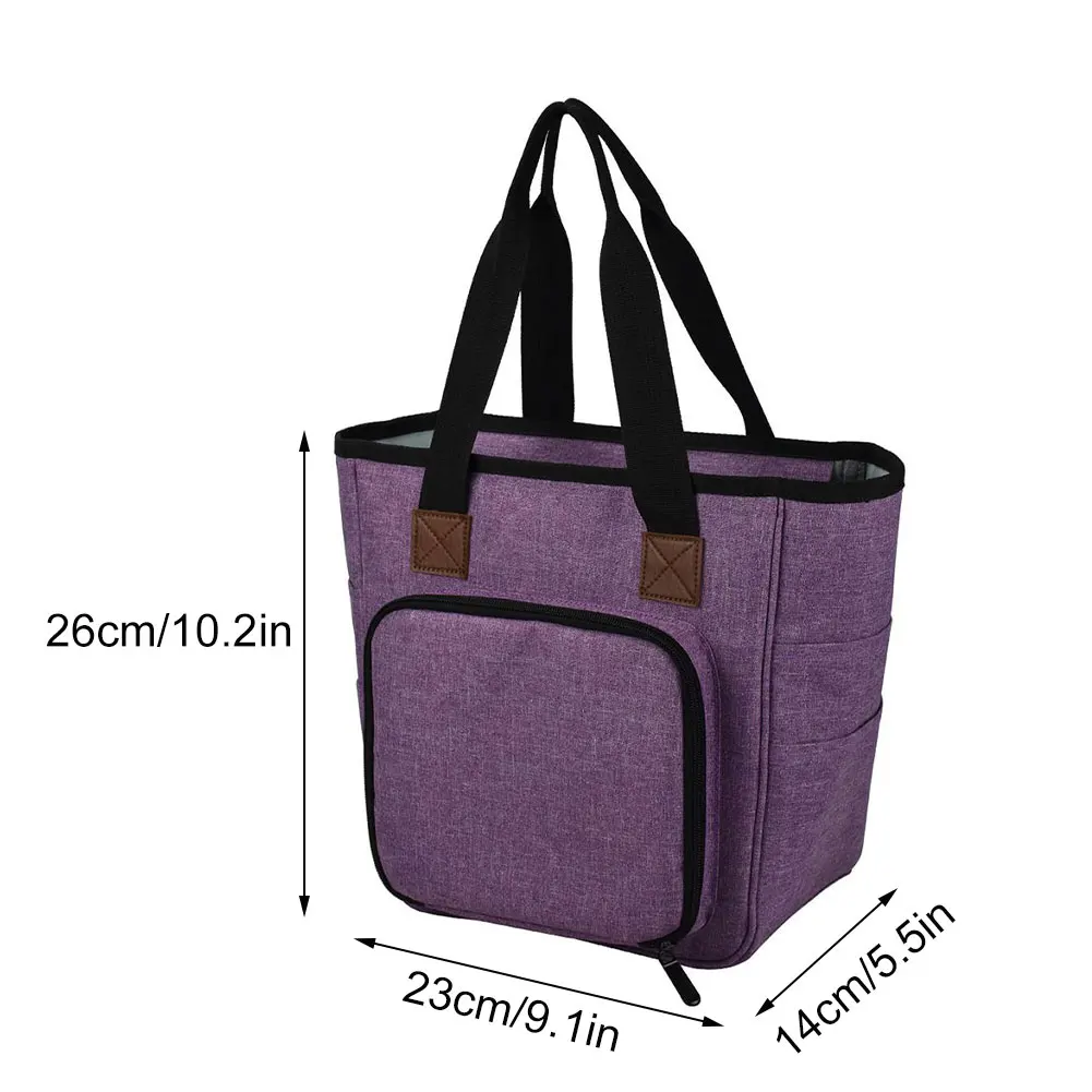 

Knitting Bag Oxford Cloth Dustproof Yarn Storage Bag For Wool And Needles Storage Grey/Blue/Purple Knitting Organizers