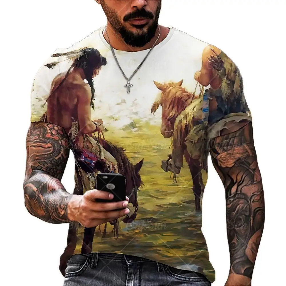

2021 Hot Top Street Fashion Men'S T-Shirt Summer 3D T-Shirt Men'S Large Casual Short Loose Pullover T-Shirt