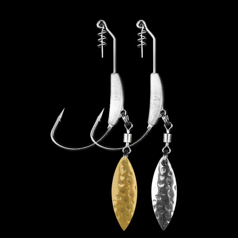 WALK FISH 3 шт./лот Смещенные рыболовные крючки свинцовый вес ed кренк с ложкой мягкие