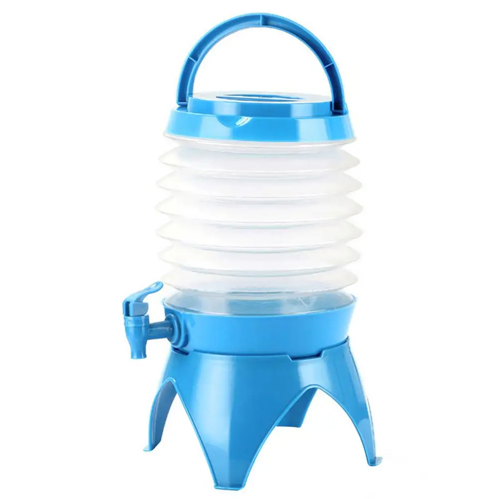 

Outdoor Camping Foldable Bucket Collapsible Water Bag Container Folding Bucket With Spigot Portable Water Bag Beverage Dispenser