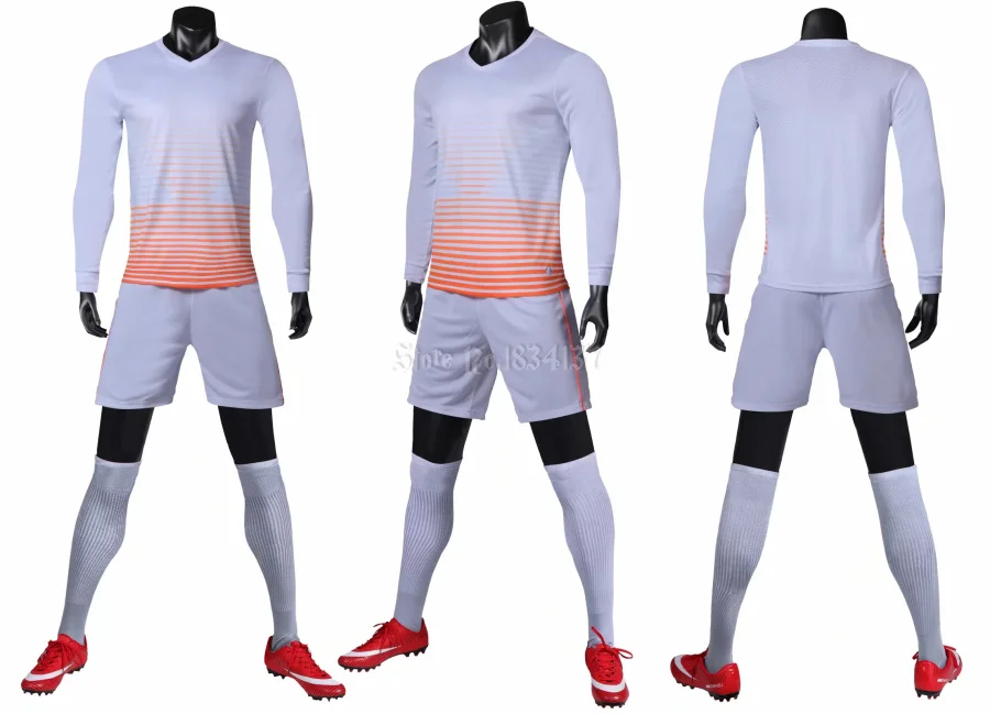 Soccer Jerseys Long Sleeve Men Custom Football Jerseys Soccer Uniforms Youth Adult Football Set Long Soccer Jersey