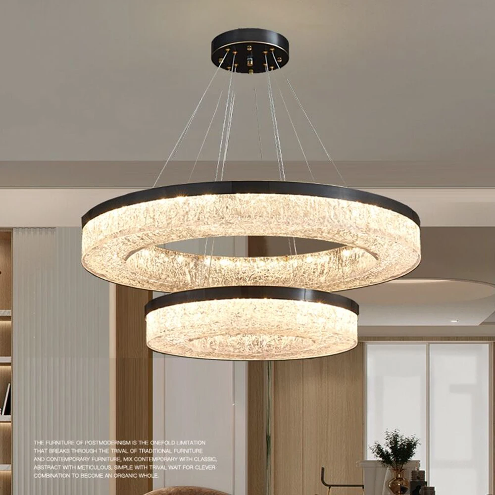 

Round Design Modern Chandelier Living Lighting AC110V 220V Changeable LED Dining Room Plafondlamp Bedroom Plafonnier