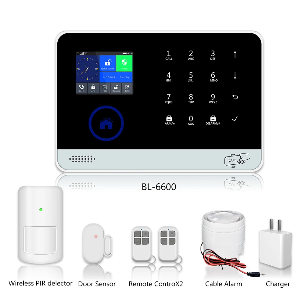 WIFI GSM Home Security Burglar Alarm System APP Remote Control