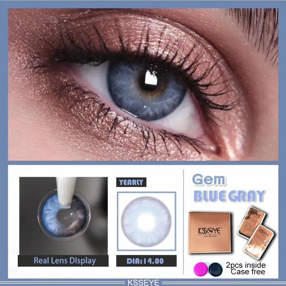 

New Arrival 1pair GEMSTONE BLUEGRAY Colored Contact Lenses for Eyes Colored Eye Lenses Color Contact lens Beautiful Pupil