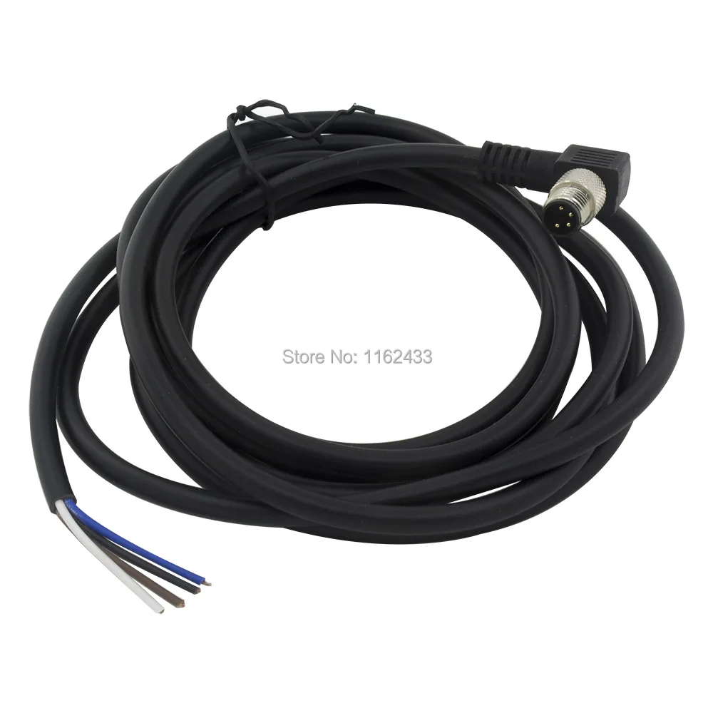 

FSC8-MB-4 M8 2m PVC кабель для подключения датчика 4-контактный изгиб мужской головки для M8 NPN PNP NO + NC бесконтактный датчик переключатель