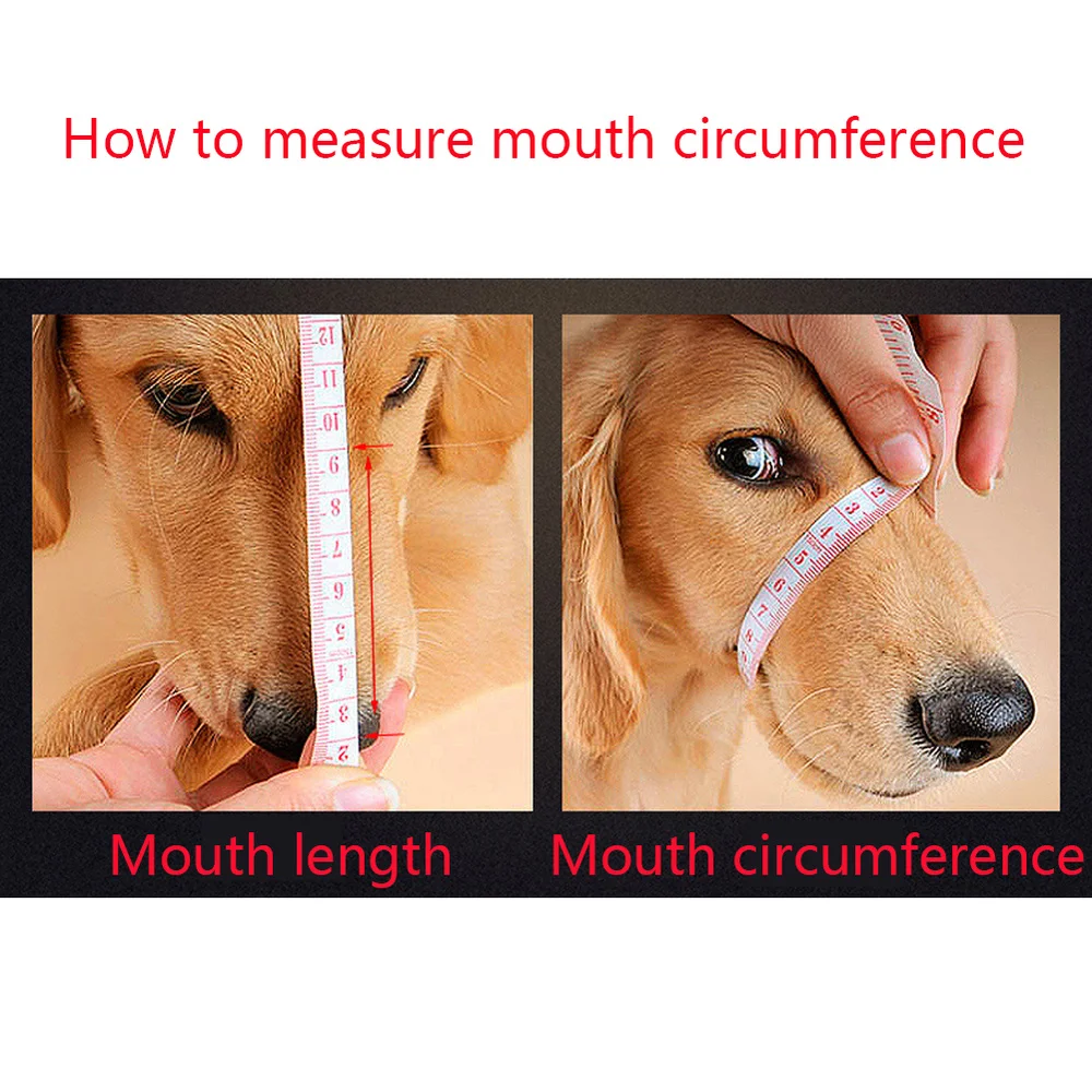 Регулируемые черные хип-хоп Pet Крышку Рот Маски для собак намордник против лая