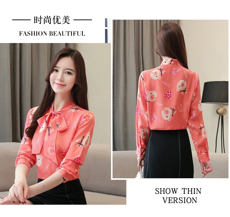 

Women's Blouses Printed Silk Blouse V-neck Bow Tops Mulberry Silk Comfortable Fashion Casual Shirt Spring Summer Tops Houthion