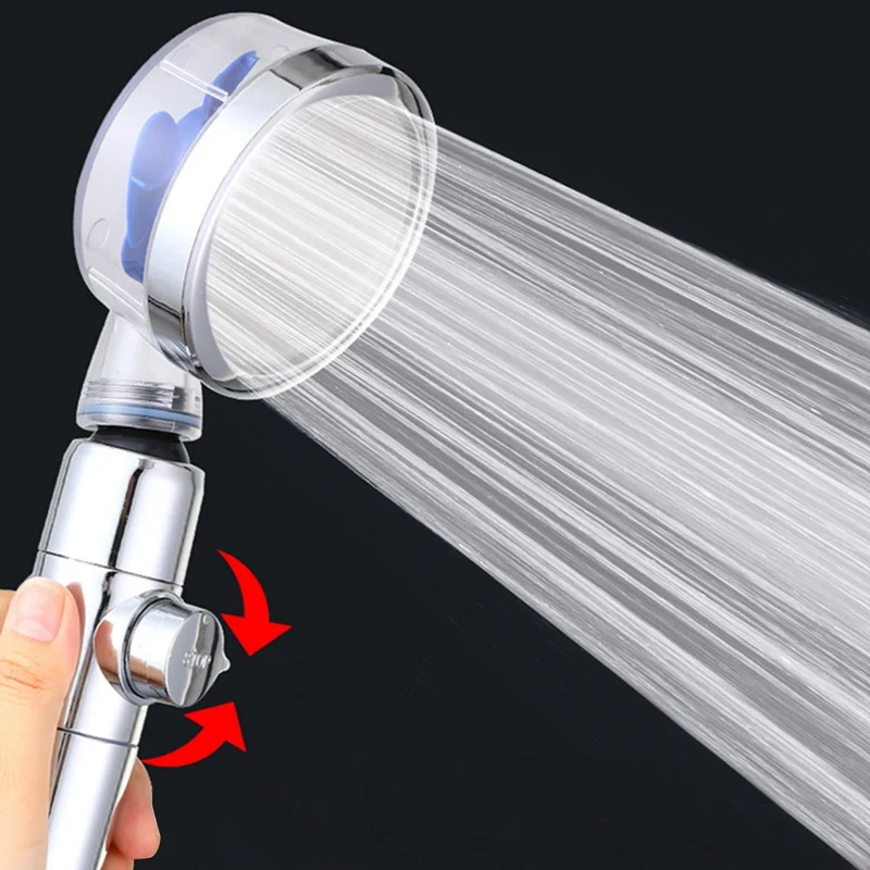 

Насадка для душа с турбонаддувом, с распылителем, вращающаяся на 360 градусов ручная насадка для душа с фильтром для ванной комнаты