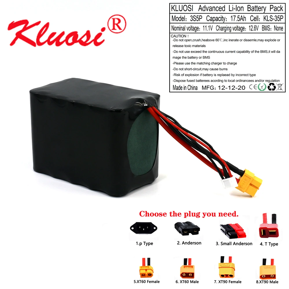 kluosi 3s5p 12v 17 5ah 18ah 126 v высокая ёмкость бла б