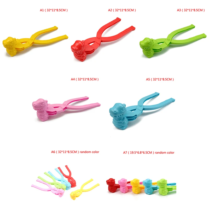 

Пластиковый инструмент для изготовления снежинок, зажим для безопасной формовки мультяшного динозавра, зимнего снега, песка