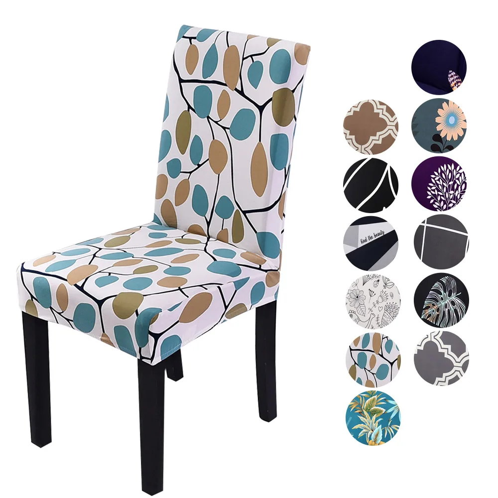 Универсальный чехол для стула с цветочным принтом Классические Чехлы чехлы