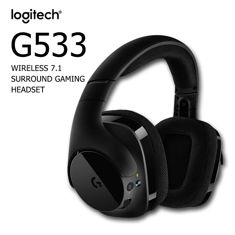 Новая беспроводная стереоскопическая игровая гарнитура Logitech G533 DTS 7 1 SURROUND с