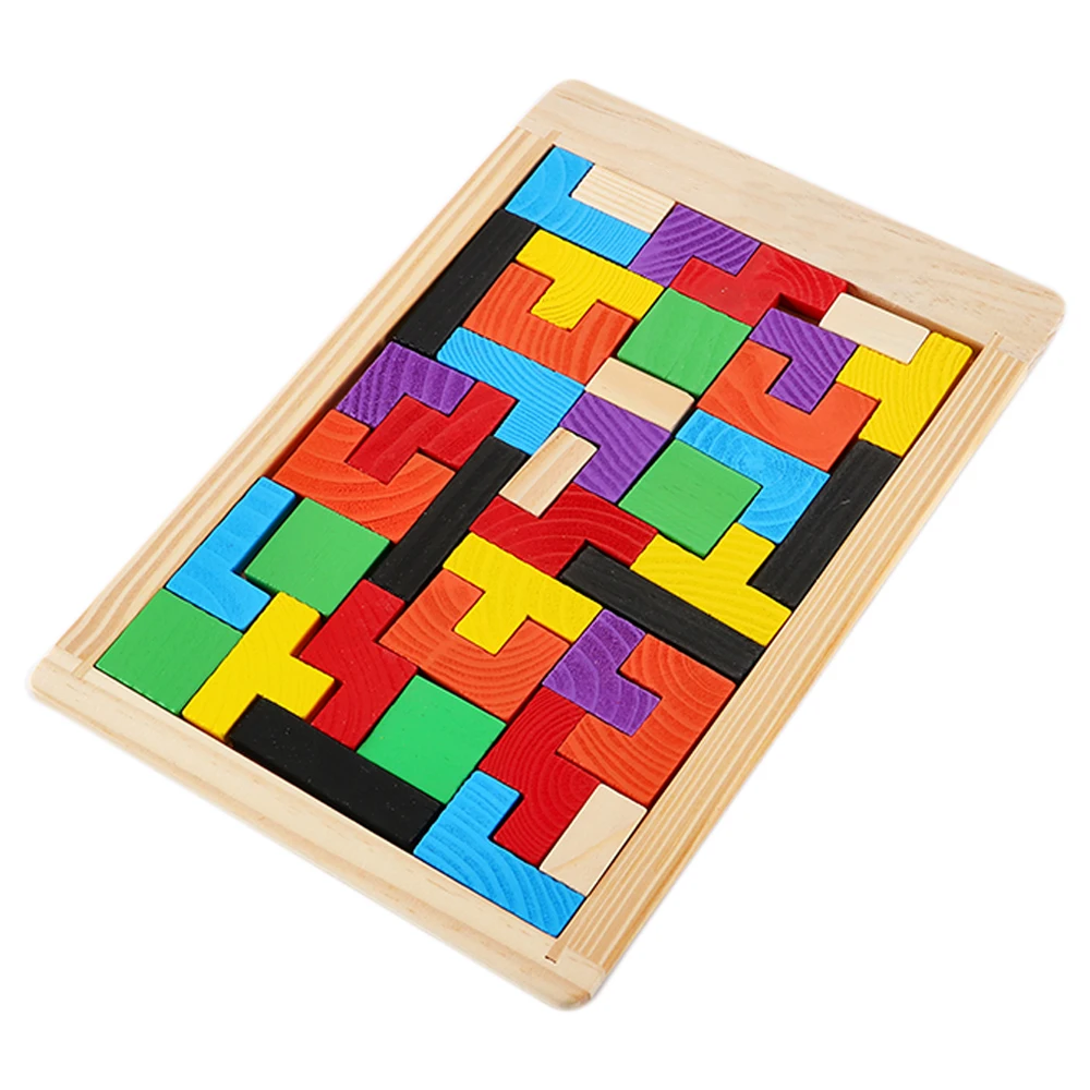 Пазлы тетрис деревянные для мальчиков и девочек яркие|Пазлы| |