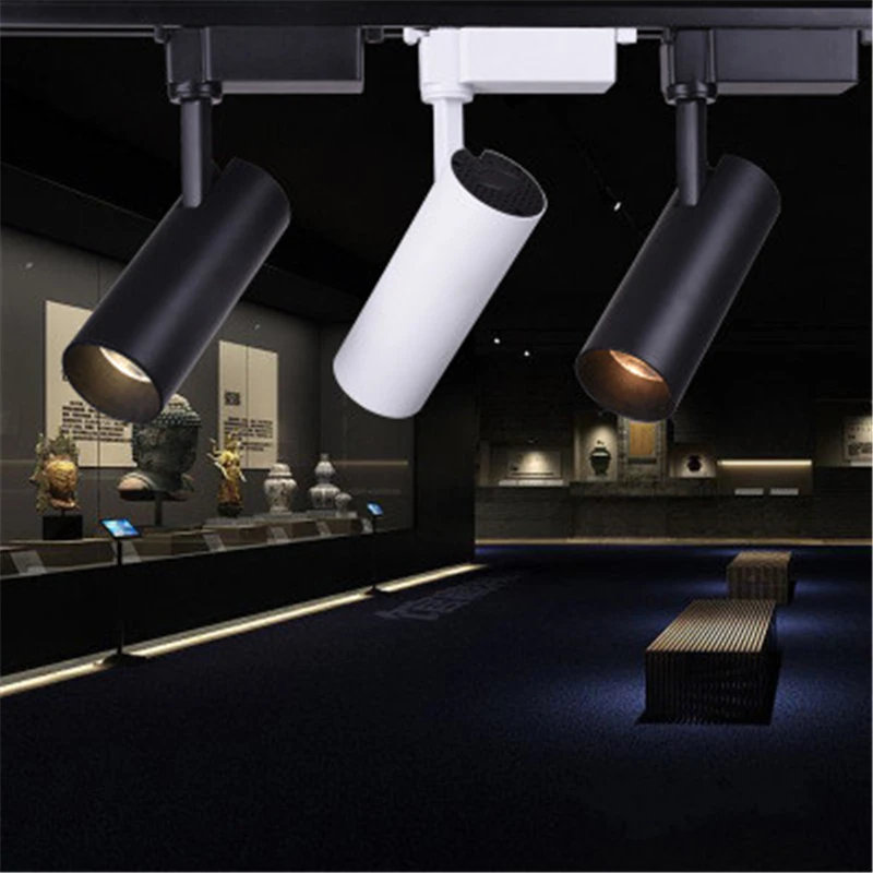 Черный/белый светодиодный COB фонарь с креплением на рельс 10 Вт-30 Вт AC85-265 в