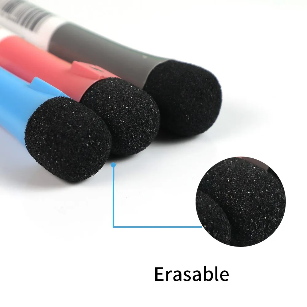 Colored Whiteboard Marker Pen Set With Eraser Magnetic Erasable Children Kids Stationery Gift For Office Supplies | Канцтовары для