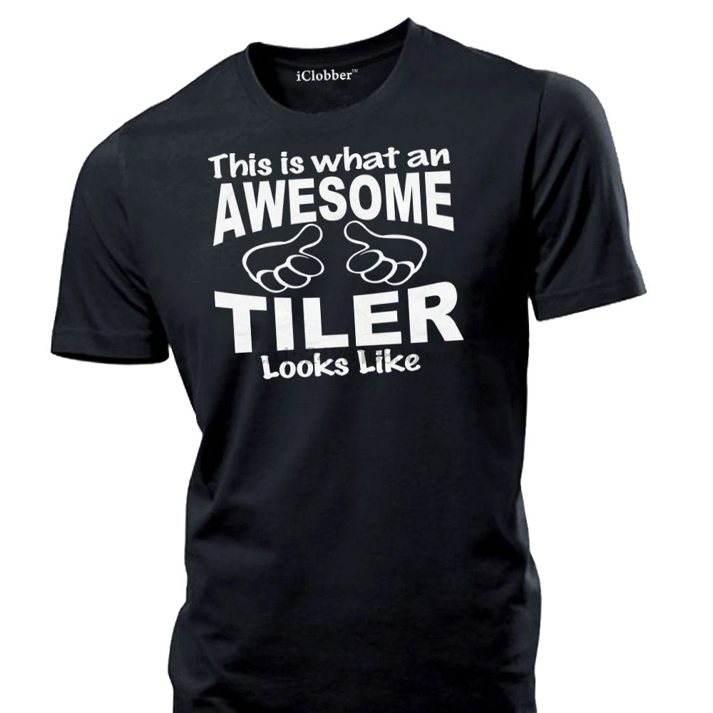Awesome Tiler Мужская футболка подарок на день рождения нож для очистки межплиточных