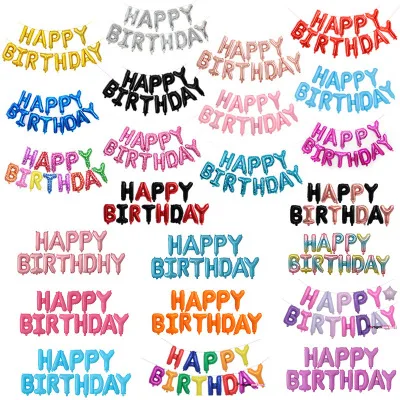 16 дюймов с днем рождения письмо алюминий Фольга номер набора Карамельный цвет