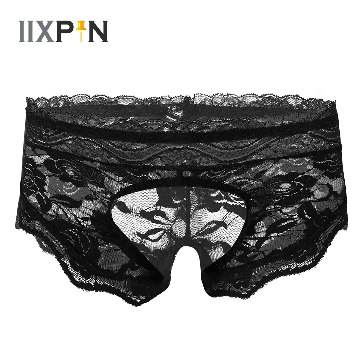 

Men See-through Lace Crotchless Briefs Thong Erotic Lingerie Floral T-Back Underwear Underpants Gay Male Sissy Panties Nightwear
