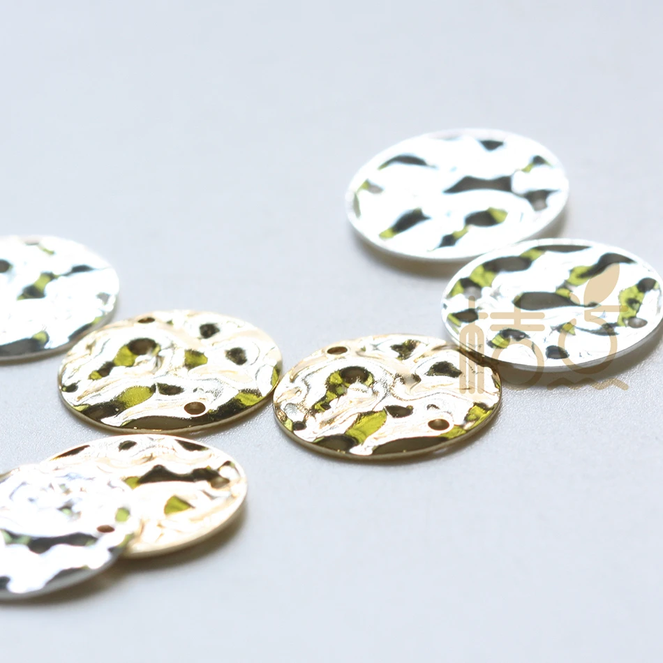 Соединитель из твердой латуни с круглыми звеньями и текстурой 16 мм (4419C Q