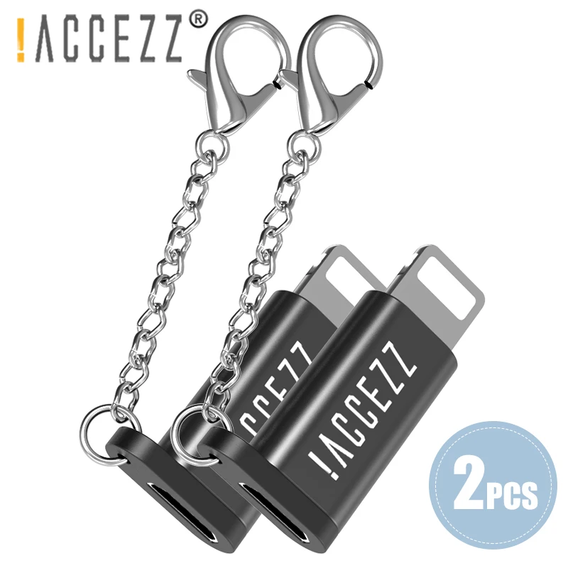 ! ACCEZZ Мини OTG 8 Pin к Micro USB гнездовой кабель адаптер для iPhone 5 5S 5C 6S SE 6 7 Plus X XS XR