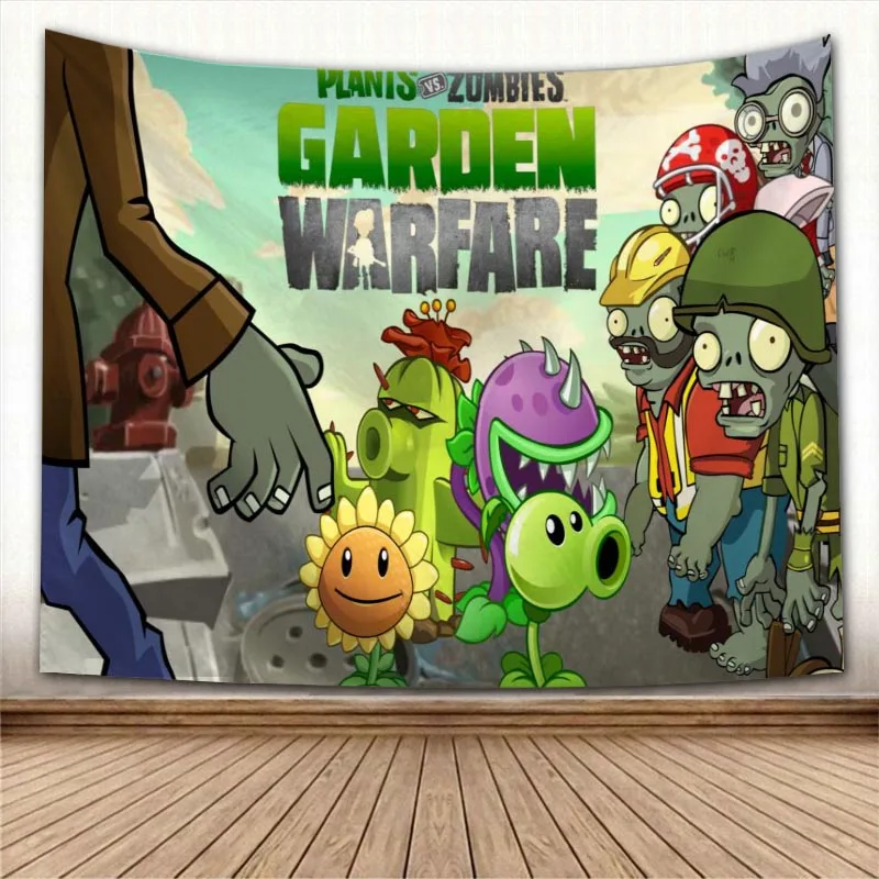 

Neue Pflanzen VS Zombies Wand Hangende Tapestry Home Party Dekorative Wandteppiche Foto Hintergrund Tuch Tisch Tuch Wandteppich