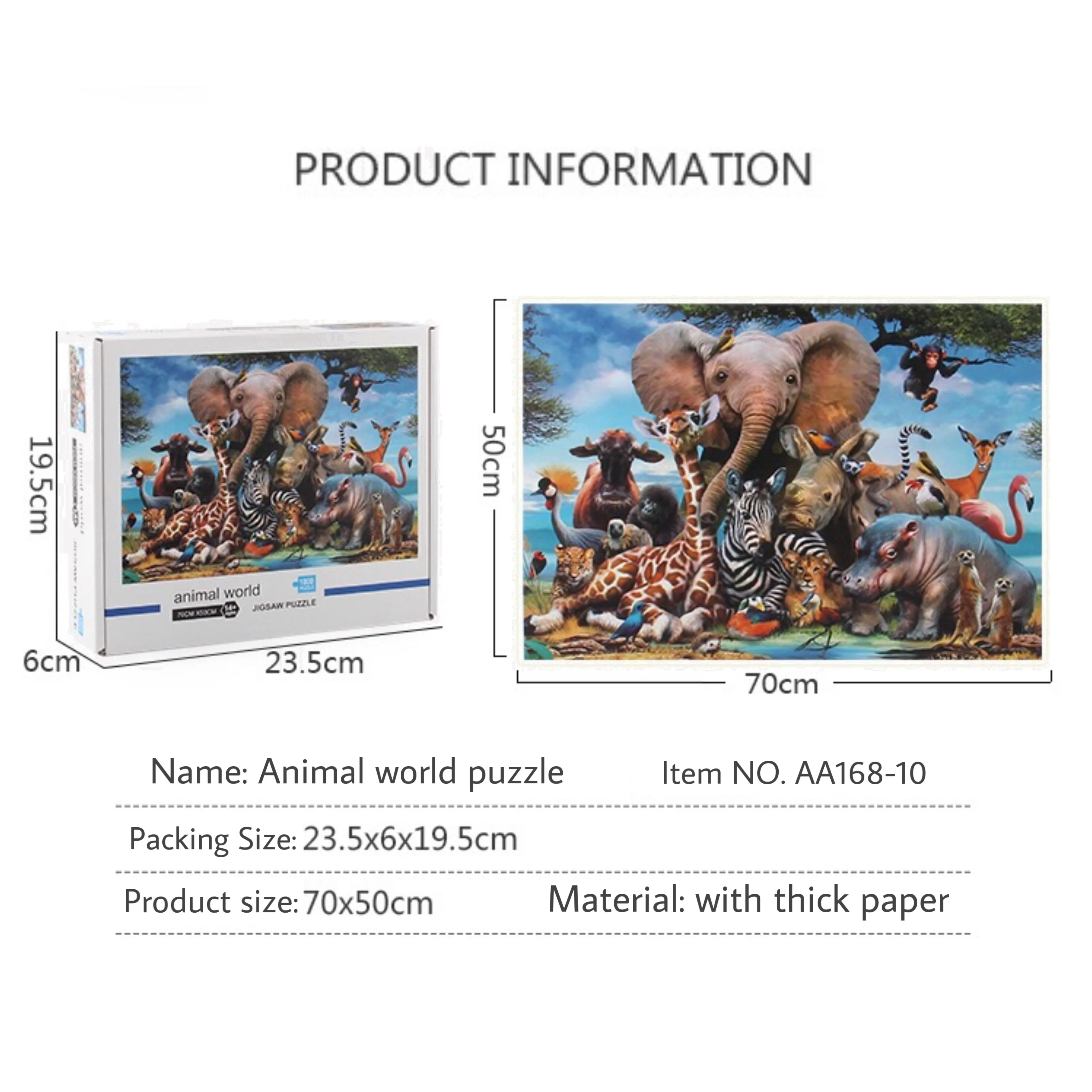 

Animal Series jigsaw Puzzle Animal World Educational Toys Puzzles 1000 Pieces Grownups Puzzle Game Interesting Toys