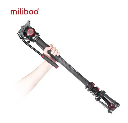 Miliboo MTT705Ⅱ Carbon Fiber портативный монопод с жидкой головкой для видеокамеры/штатив для цифровой зеркальной камеры