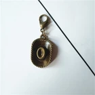 2 шт. бронзового цвета, ковбойская шляпа, зажим для шарма, идеально подходит для ожерелья и браслетов, ковбойская шляпа на молнии